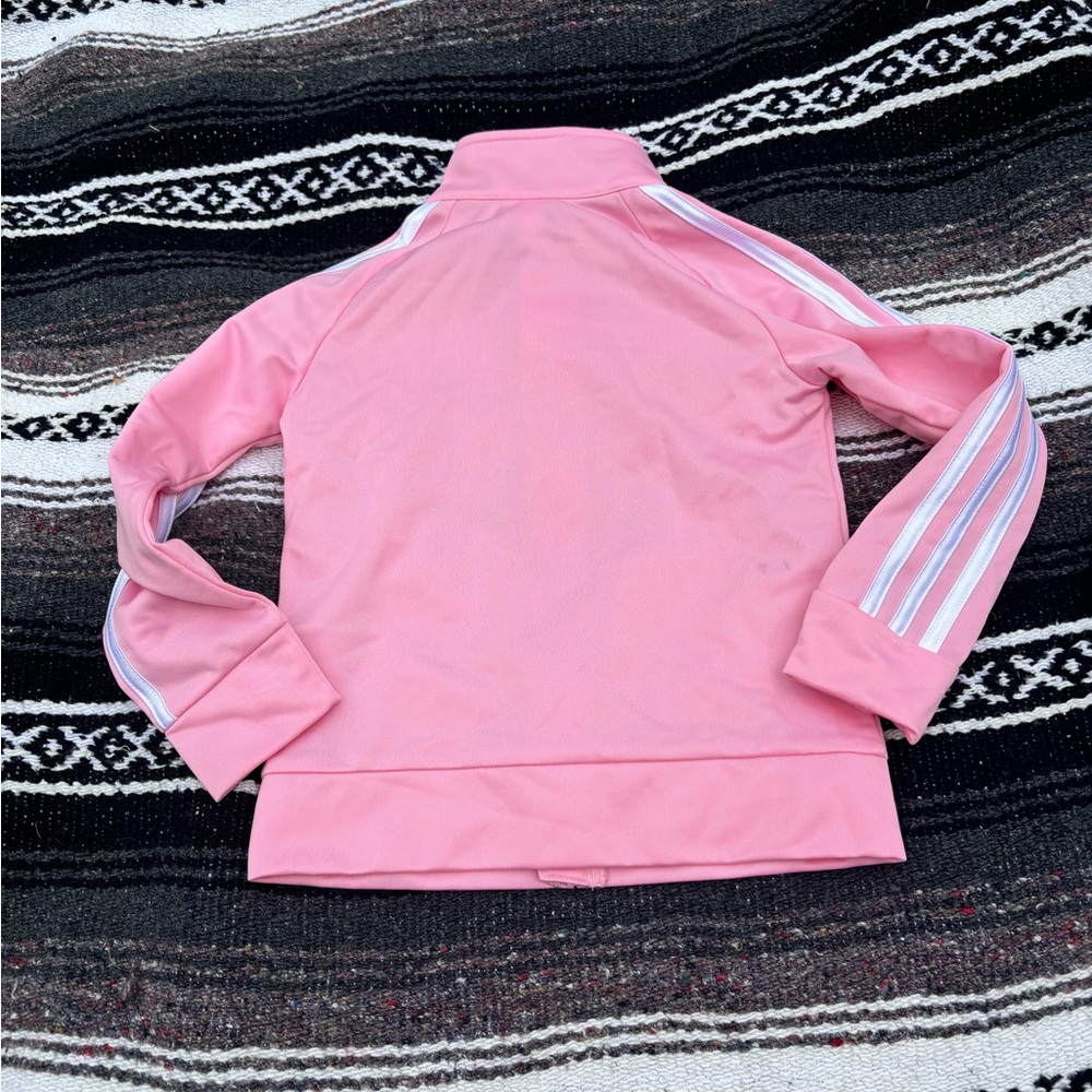 ADIDAS BALLET PINK TRACK JACKET GIRLS SIZE 5 - Picture 2 of 6